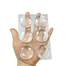 Self Adhesive Door Stopper Wall Protector (6PCS) Clear Silicone Shock Absorbent Noise Reducing Pads for Door Knobs
