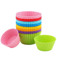 Moules à Cupcakes en Silicone pour la Cuisson, 32 Pièces - Caissettes à Muffins Polyvalentes en 8 Couleurs Vives