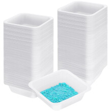 200 Pack 100ml Weigh Boats Bulk Anti Static Pans Plastic Square Easy Pour Boats Weighing Trays for Capsule Filling