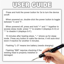 Cordless Soldering Iron Kit with LCD Display Portable USB Rechargeable Soldering Tool for Electronics DIY Soldering