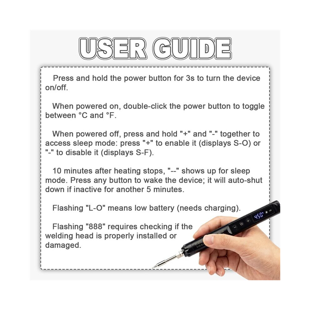 Cordless Soldering Iron Kit With Lcd Display Portable Usb Rechargeable Soldering Tool For Electronics Diy Soldering 6031462904463