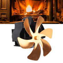 Gold 6-Blade Hanging Stove Fan for Chimney 27.8 oz