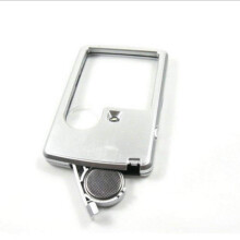 Square Magnifying Glass with Light 3X 6X for Seniors, Dual Lens LED Reading Magnifier with Ergonomic Grip
