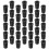 35Pcs Black ABS Caster Socket Stem Sleeves for Chair Legs Protection 3