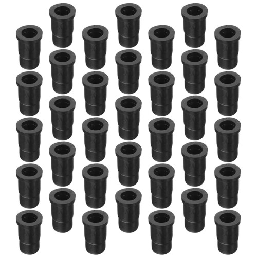 35Pcs Black ABS Caster Socket Stem Sleeves for Chair Legs Protection 2
