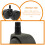 35Pcs Black ABS Caster Socket Stem Sleeves for Chair Legs Protection 4
