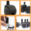 35Pcs Black ABS Caster Socket Stem Sleeves for Chair Legs Protection 5
