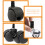 35Pcs Black ABS Caster Socket Stem Sleeves for Chair Legs Protection 6