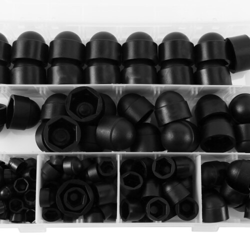 290Pcs Hex Nut Cover Protective M4-M12 Bolt Cap Protection Caps Covers Exposed Hexagon Plastic 2