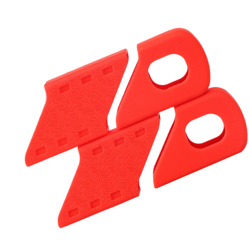2pcs Silicones Cycling Cranks Arm Guards Nonslip Scratch-Red