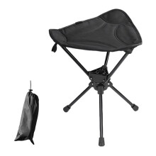 Chaise de Camping pour adultes, robuste, surdimensionnée,-Noir