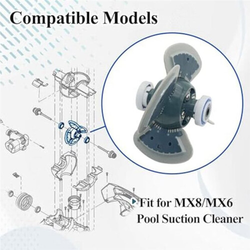 2pcs R0524900 Cleaner Engine Replacement for MX6/MX8 Pool Suction Cleaner with Rollers  Both Sides 2