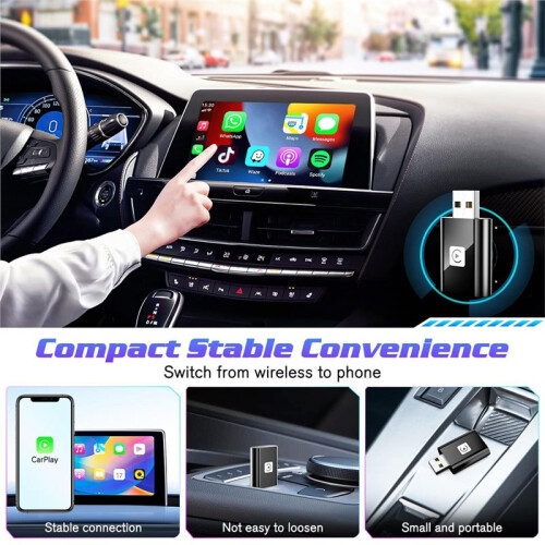 Wireless Carplay Adapter for , Universal Fast Conversion From Wired to Wireless 1