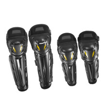 Coudière de genou de moto pour les sports par temps-Costume noir