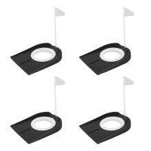 Realistic Golf Putting Mat Features Auto-black white flag