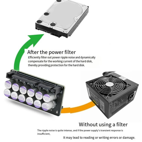 For  Interface Power Filter Purification Board PC HiFi Hard Drive Filters Out Ripple Noise Interference