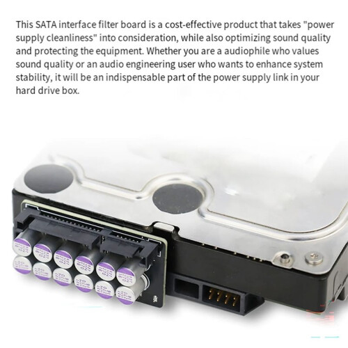 For  Interface Power Filter Purification Board PC HiFi Hard Drive Filters Out Ripple Noise Interference 2