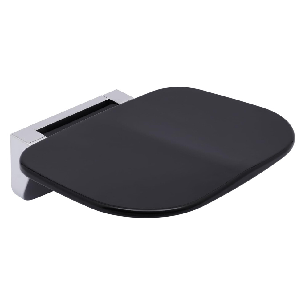 Wall Mounted Foldable Shower Seat for Seniors, Ergonomic Curved Bath Chair, 440 lbs Weight Capacity