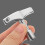 4pcs Drum Keychain Silver Square For Drummers 1.8x1.6x0.4in 3