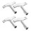 4pcs Drum Keychain Silver Square For Drummers 1.8x1.6x0.4in 7