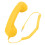 Retro Telephone Receiver 3.5mm Yellow ABS Wired 6