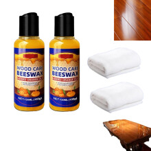 2PCs Beeswax Furniture Polish Spray with Orange Oil, Deep Wood Restoration and Protective Wax Finish