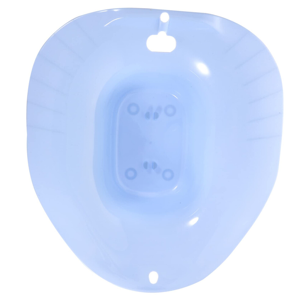 Blue Sitz Bath Basin For Toilet With Comfort Contoured Design, Anti Overflow Feature, Plastic Bowl For Postpartum Care