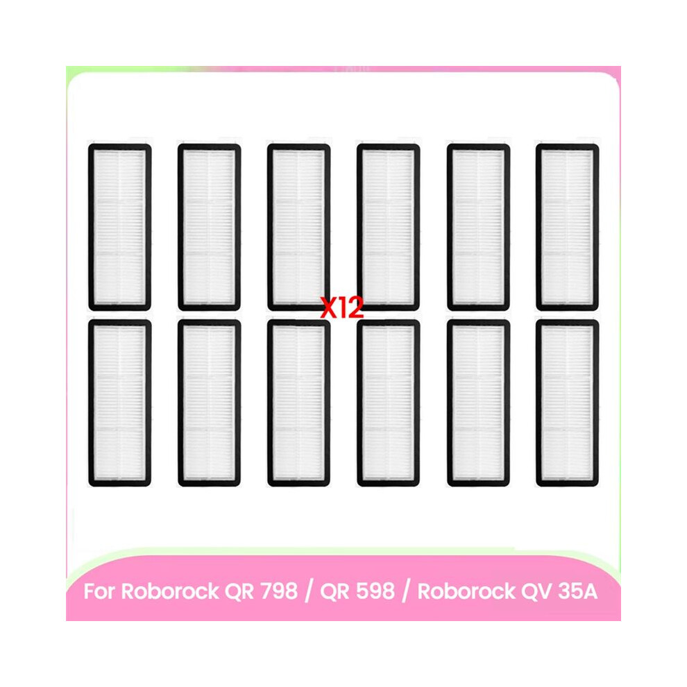 Replacement Parts Washable Filter For Qv 35A / Qr 598 / Qr 798 Robot Vacuum Cleaner Accessories 12Pcs 6031974522278