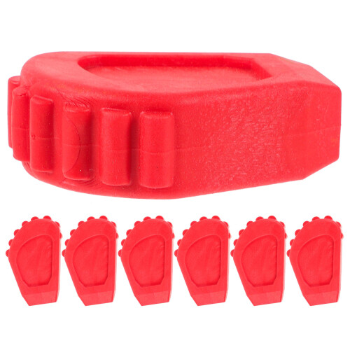 6Pcs Drum Kit Rack Rubber Feet Red Drum Stand Protector Durable Pads