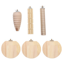 1Set Small Animal Wood Standing Board Light Brown Hamster Toy Platform