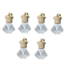 6Pcs Hanging Glass Perfume Bottles Car Interior Aromatherapy Diffuser