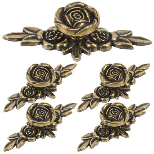 5 Pcs Handle Gold Cabinet Handles Drawer Home Decoration Knobs