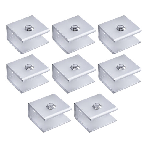 8 Pcs Glass Clip Bracket Clamp Bathroom Mirror Clips Shower Panel