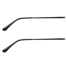 1Pair Black Eyeglass Arm Replacement with White Copper for Sturdy Fit
