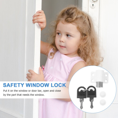 Sliding Window Lock Child Multi-Use Window Sash Stopper With Key 2