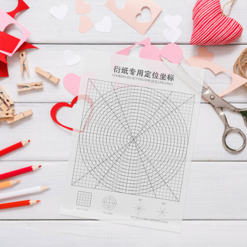 2Pcs Lightweight Plastic Quilling Sheet with Paper Positioning Guide 2