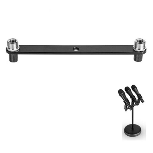 Microphone Rods Microphone Bar Base Mic Holder Mount Brackets Stand with 3/8inch Thread Screws Three 1
