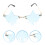 1Pair Sunglasses Sky-Blue Frameless Funny Party Eyeglass Props 7