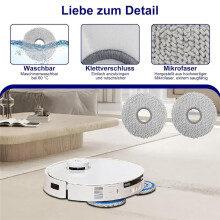 Conjunto de Acessórios para Deebot T30 Pro OMNI / T30 OMNI / T30S / T30S Combo Escova Lateral Principal Filtros HEPA Sacos de Esfregão