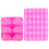 Non-Stick Silicone Chocolate Mold Pink 2pcs 3