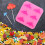 Non-Stick Silicone Chocolate Mold Pink 2pcs 8