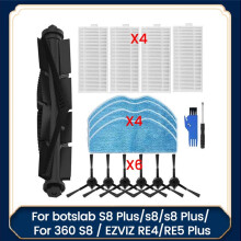 17PCS for 360 for Botslab S8 /S8/S8 for EZVIZ RE4/RE5 Vacuum Cleaner Parts Main Side Brush Filters Mop
