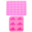 Non-Stick Silicone Chocolate Mold Pink 2pcs 11
