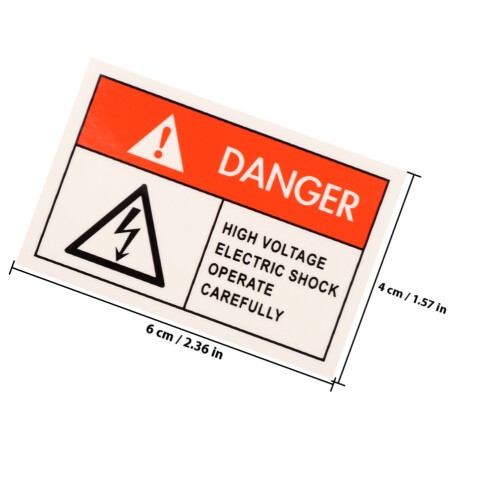 Raindrops  8 Pcs Emergency Warning Sign Anti-Electric Shock Label 1