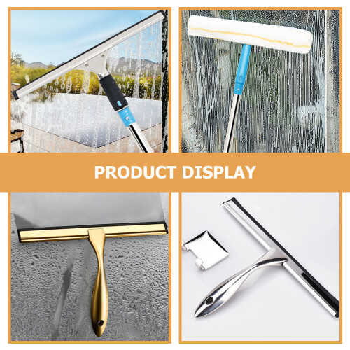 5 Pcs Window Cleaning Replacement 35.00x2.00x0.40cm Black 2