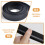 5 Pcs Window Cleaning Replacement 35.00x2.00x0.40cm Black 4