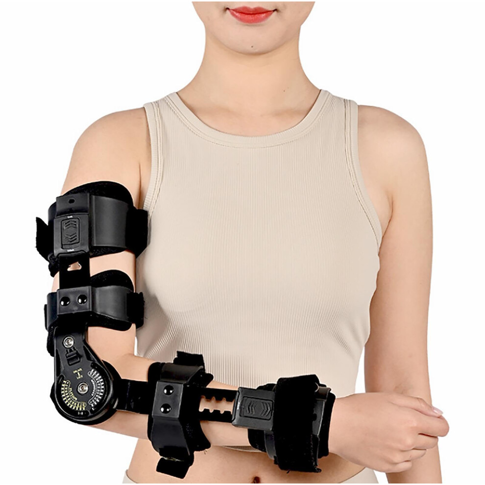 Adjustable Hinged Elbow Brace for PostSurgery Recovery, Lightweight Support for Ulnar Nerve and Tendonitis Pain Relief Left