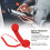 Red Retro Wired Cellphone Handset for Smartphone PC with 3.5mm Plug 4