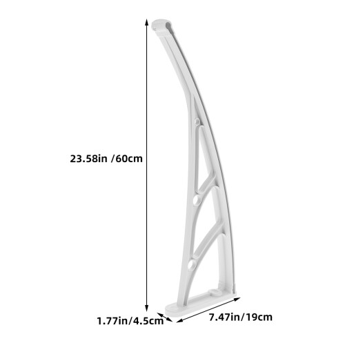 White PVC Awning Bracket Reinforced Support for Door Window Patio 1