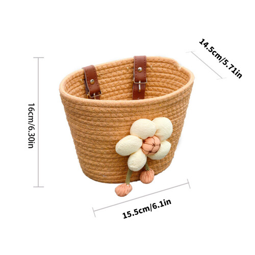Panier de guidon pour filles, panier de vélo-des points blancs 1